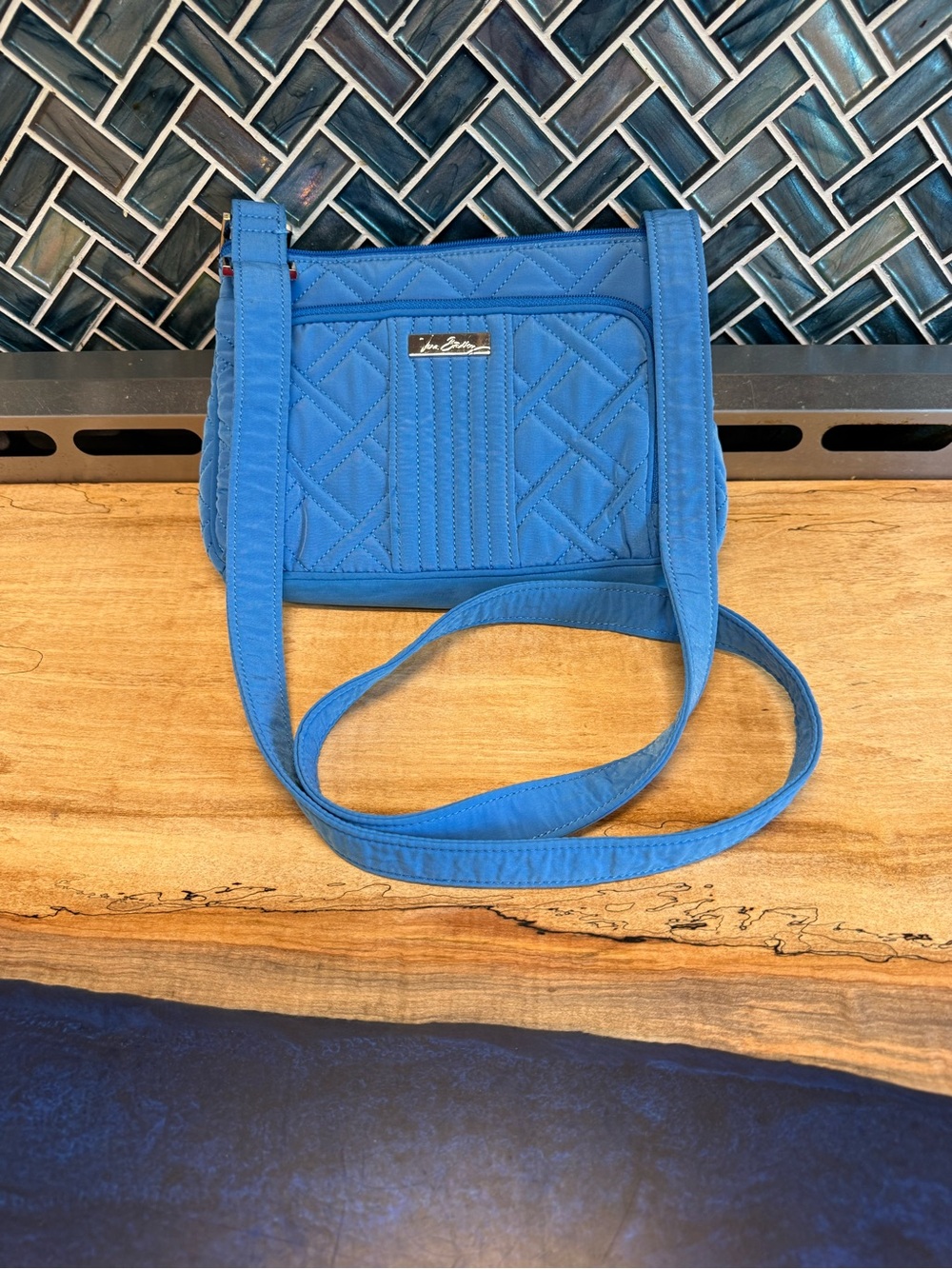 Vera Bradley Bright Blue Quilted Crossbody Bag